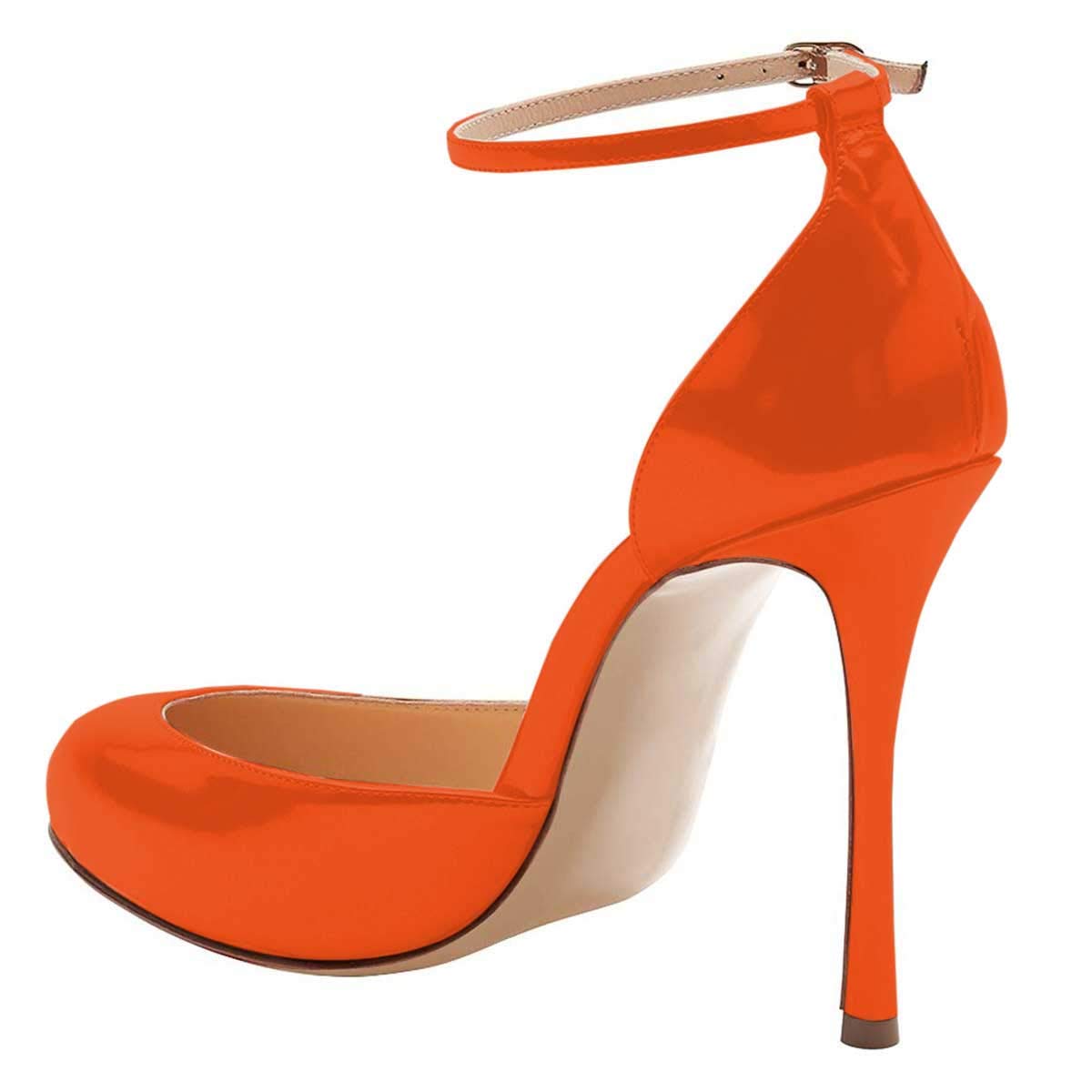 FSJ Women Fashion Almond Toe Ankle Strap D'Orsay Pump High Heels Party Prom Casual Sandal Ladies Shoes Size 4-15 US - Image 3