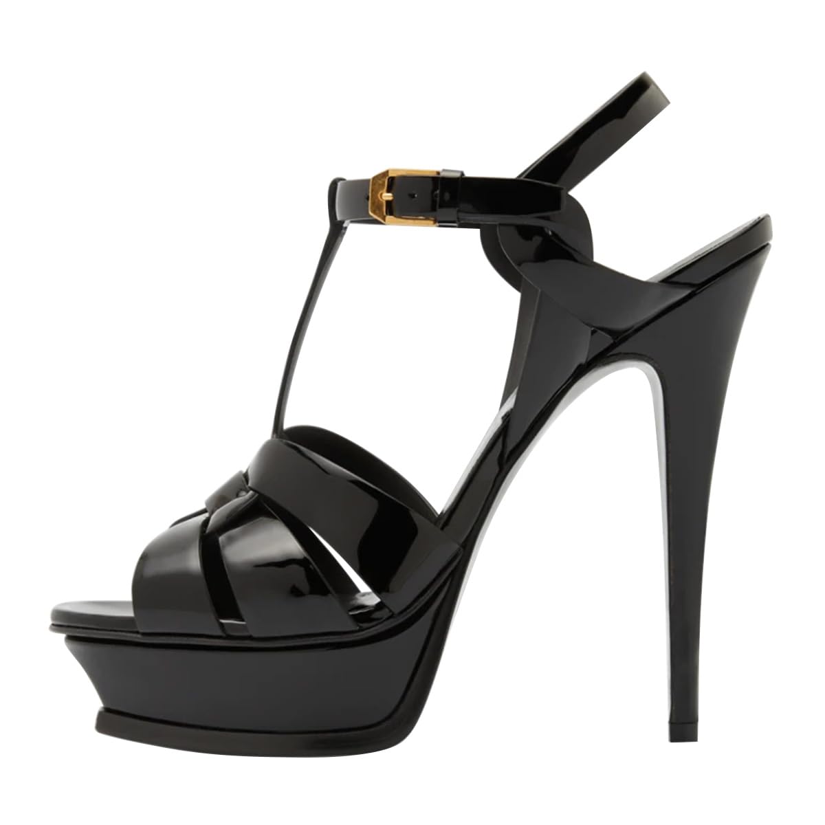 FSJ Women T-Strap Platform Sandals Peep Toe Ankle Strap Stiletto Heels Strappy Wedding Dating Dress Shoes Size 4-16 US - Image 3